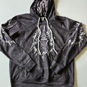 Marvel Black Panther Hoodie | Unisex Graphic Sweatshirt‎ | Gray & Black Pullover